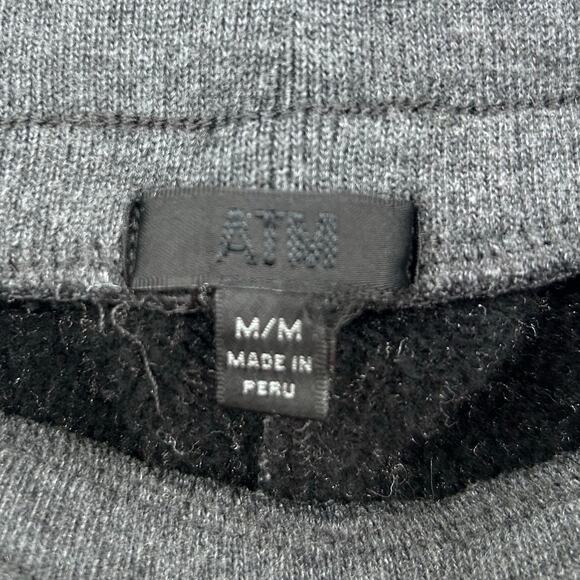 ATM Anthony Thomas Melillo Charcoal Fleece Sweat Skirt Raw Edge Womens Sz M - Picture 6 of 11